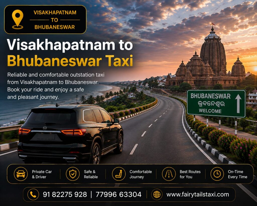 Visakhapatnam to Bhubaneswar taxi