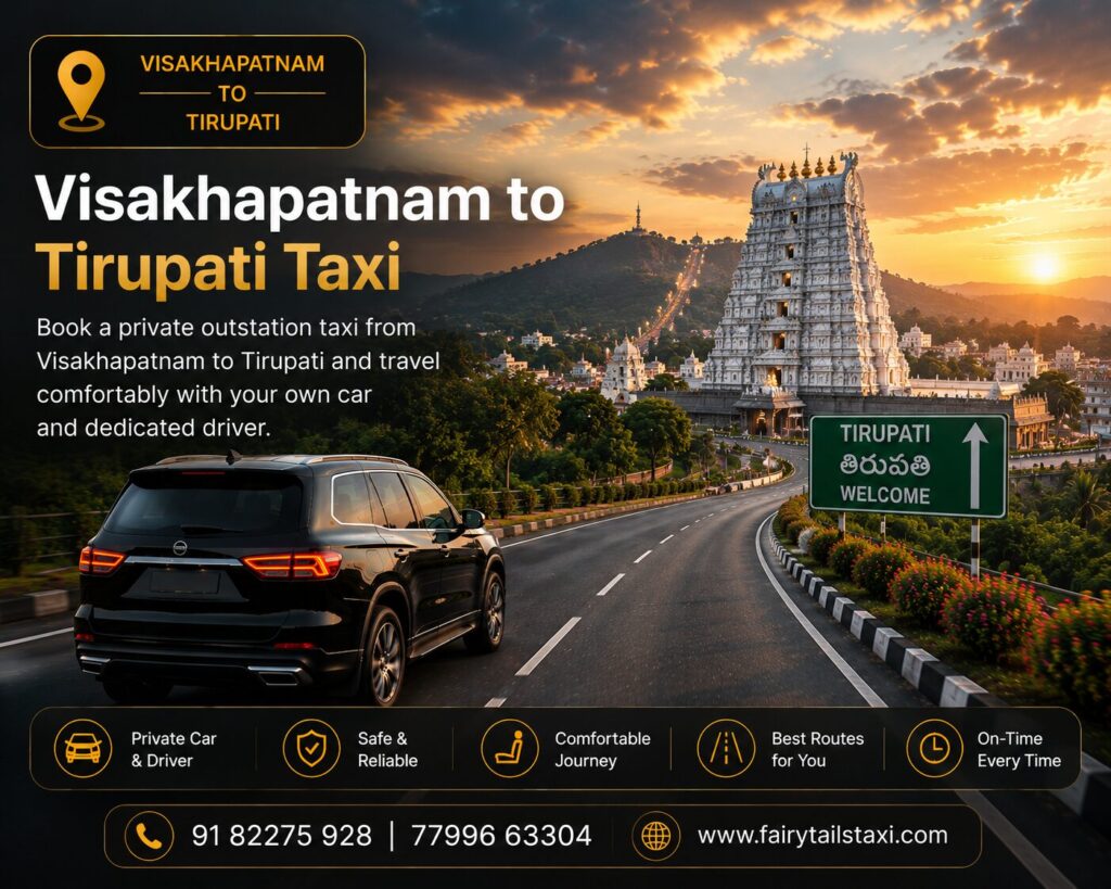 Visakhapatnam to Tirupati taxi