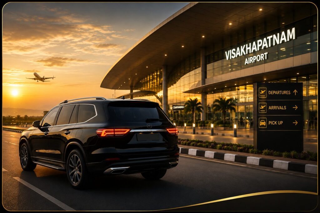 Private airport transfer car at Visakhapatnam Airport